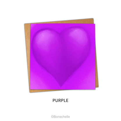 Full of Love purple love heart card with envelope